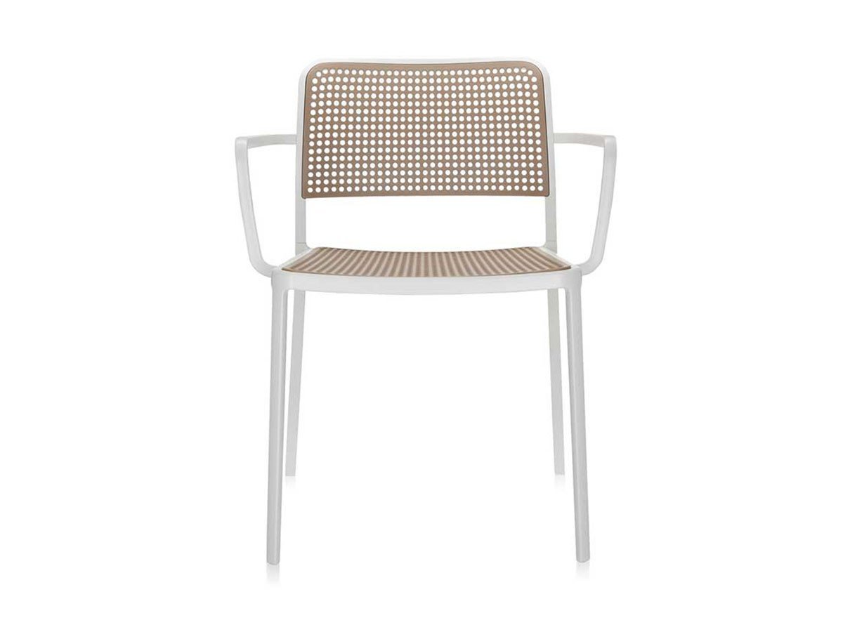 【カルテル/Kartell / GOODS】のAUDREY / オードリーアーム(ホワイトフレーム) インテリア・キッズ・メンズ・レディースファッション・服の通販 founy(ファニー) 　送料無料　Free Shipping　アウトドア　Outdoor Clothing　ドット　Polka Dot, Dot Pattern　フレーム　Frame, Outline　サンドグレイ|ID: prp329100004944211 ipo3291000000037110164