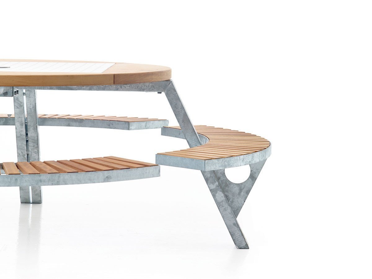 【エクストレミス/extremis / GOODS】のGargantua + Inumbrina / ガルガンチュア + インアンブリーナ Φ380 インテリア・キッズ・メンズ・レディースファッション・服の通販 founy(ファニー) 　アウトドア　Outdoor Clothing　コンパクト　Compact, Small Size　傘　Umbrella, Parasol　軽量　Lightweight, Ultra Light　シンプル　Simple, Minimal　テーブル　Table, Dining Table　ファブリック　Fabric, Textile　プレート　Plate, Dish　ビジネス 仕事 通勤　Business / Work / Commuting　ベンチはフック式のため、簡単に高さを調整することができます。ポジション1:大人用|ID: prp329100004944397 ipo3291000000037111180