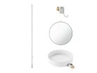 【ドロー ア ライン/DRAW A LINE / GOODS】のMirror & Tray Set / 身だしなみチェック トレー セット 本商品はこちらのパーツがセットになっています(ホワイト)セット内容:テンションロッド|ID: prp329100004945518 ipo3291000000037119413