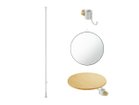 【ドロー ア ライン/DRAW A LINE / GOODS】のMirror & Table Set / 身だしなみチェック テーブル セット 本商品はこちらのパーツがセットになっています(ホワイト)セット内容:テンションロッド|ID: prp329100004945519 ipo3291000000037119427