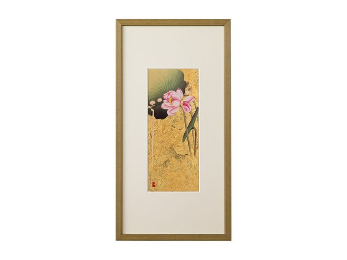 【箔一/HAKUICHI / GOODS】のKOSON 蓮に雀 / 小原古邨 蓮に雀 インテリア・キッズ・メンズ・レディースファッション・服の通販 founy(ファニー) https://founy.com/ 送料無料 Free Shipping グラデーション Gradient, Ombre モダン Modern, Contemporary モチーフ Motif, Design Theme |ID: prp329100004945953 ipo3291000000037121913