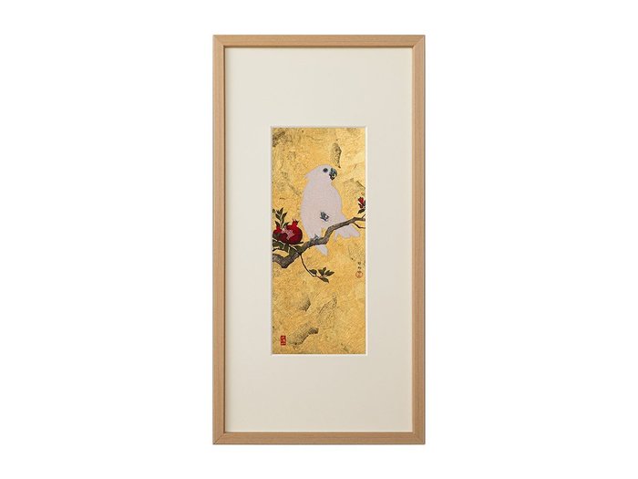 【箔一/HAKUICHI / GOODS】のKOSON 柘榴に鸚鵡 / 小原古邨 柘榴に鸚鵡 インテリア・キッズ・メンズ・レディースファッション・服の通販 founy(ファニー) https://founy.com/ モダン Modern, Contemporary モチーフ Motif, Design Theme 送料無料 Free Shipping |ID: prp329100004946069 ipo3291000000037122462