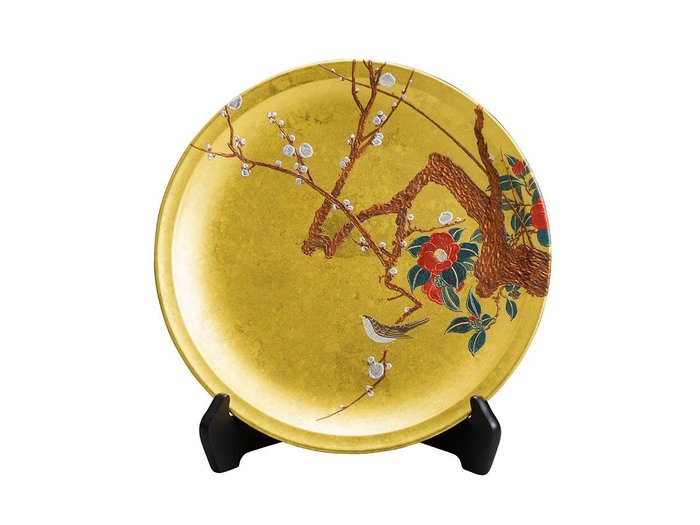 【箔一/HAKUICHI / GOODS】の飾り皿 四季花鳥図 / 飾り皿 四季花鳥図 梅椿にうぐいす インテリア・キッズ・メンズ・レディースファッション・服の通販 founy(ファニー) https://founy.com/ 送料無料 Free Shipping モチーフ Motif, Design Theme 皿 Plate, Dish |ID: prp329100004946125 ipo3291000000037122834