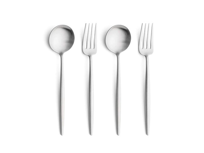 【クチポール/Cutipol / GOODS】のMOON Dessert Cutlery Set / ムーン デザート4本セット(マットシルバー) インテリア・キッズ・メンズ・レディースファッション・服の通販 founy(ファニー) https://founy.com/ シルバー Silver, Metallic Silver テーブル Table, Dining Table デザート Dessert, Sweet Treat バランス Balance, Style Balance モダン Modern, Contemporary |ID: prp329100004946604 ipo3291000000037125971