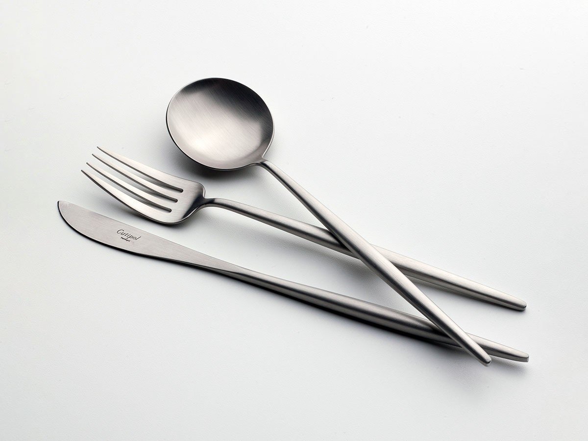 【クチポール/Cutipol / GOODS】のMOON Dessert Cutlery Set / ムーン デザート4本セット(マットシルバー) インテリア・キッズ・メンズ・レディースファッション・服の通販 founy(ファニー) 　シルバー　Silver, Metallic Silver　テーブル　Table, Dining Table　デザート　Dessert, Sweet Treat　バランス　Balance, Style Balance　モダン　Modern, Contemporary　参考イメージ|ID: prp329100004946604 ipo3291000000037125973