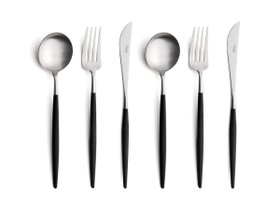 【クチポール/Cutipol / GOODS】のGOA Cutlery Set / ゴア ディナー6本セット(ブラック × シルバー) 人気、トレンドファッション・服の通販 founy(ファニー) シルバー Silver, Metallic Silver シンプル Simple, Minimal テーブル Table, Dining Table フォルム Silhouette, Form モダン Modern, Contemporary 送料無料 Free Shipping |ID:prp329100004946633
