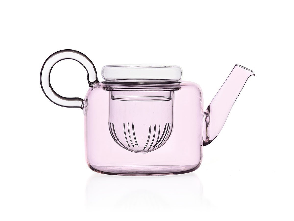 【イッケンドルフ ミラノ/ICHENDORF MILANO / GOODS】のPiuma Small Teapot with Filter / ピウマ フィルター付ティーポット 600ml インテリア・キッズ・メンズ・レディースファッション・服の通販 founy(ファニー) 　イタリア　Italy　ガラス　Glass, Glassware　シンプル　Simple, Minimal　テーブル　Table, Dining Table　フォルム　Silhouette, Form　ピンク|ID: prp329100004946635 ipo3291000000037126122