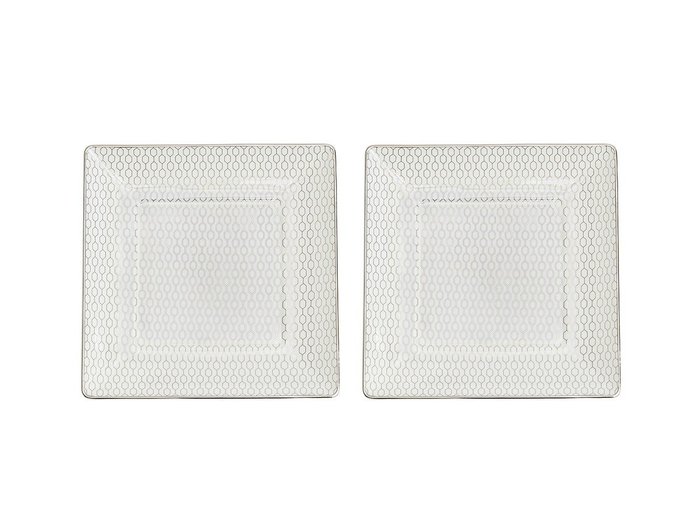 【ウェッジウッド/WEDGWOOD / GOODS】のGIO PLATINUM SQUARE TRAY PAIR / ジオ プラチナ スクエアトレイ ペア 14.5cm インテリア・キッズ・メンズ・レディースファッション・服の通販 founy(ファニー) https://founy.com/ スクエア Square, Square Shape テーブル Table, Dining Table プレート Plate, Dish モダン Modern, Contemporary 皿 Plate, Dish |ID: prp329100004946813 ipo3291000000037126821