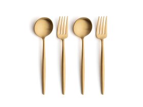 【クチポール/Cutipol / GOODS】のMOON Dessert Cutlery Set / ムーン デザート4本セット(マットゴールド) 人気、トレンドファッション・服の通販 founy(ファニー) 送料無料 Free Shipping テーブル Table, Dining Table デザート Dessert, Sweet Treat バランス Balance, Style Balance モダン Modern, Contemporary |ID:prp329100004946905