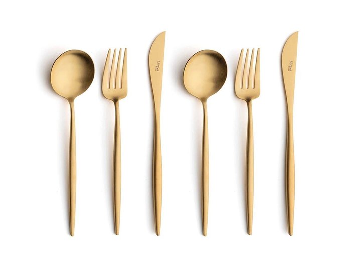 【クチポール/Cutipol / GOODS】のMOON Cutlery Set / ムーン ディナー6本セット(マットゴールド) インテリア・キッズ・メンズ・レディースファッション・服の通販 founy(ファニー) https://founy.com/ 送料無料 Free Shipping テーブル Table, Dining Table バランス Balance, Style Balance モダン Modern, Contemporary |ID: prp329100004946906 ipo3291000000037127103