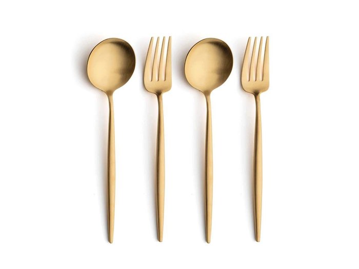 【クチポール/Cutipol / GOODS】のMOON Cutlery Set / ムーン ディナー4本セット(マットゴールド) インテリア・キッズ・メンズ・レディースファッション・服の通販 founy(ファニー) https://founy.com/ 送料無料 Free Shipping テーブル Table, Dining Table バランス Balance, Style Balance モダン Modern, Contemporary |ID: prp329100004946909 ipo3291000000037127110