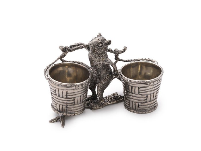 【アトリエ ジュンコ/Atelier Junko / GOODS】のSquirrel Double Basket / リス ダブルバスケット インテリア・キッズ・メンズ・レディースファッション・服の通販 founy(ファニー) https://founy.com/ 送料無料 Free Shipping ダブル Double, Double-Breasted テーブル Table, Dining Table ハンド Hand, Handmade バスケット Basket, Basket Bag |ID: prp329100004946938 ipo3291000000037127198