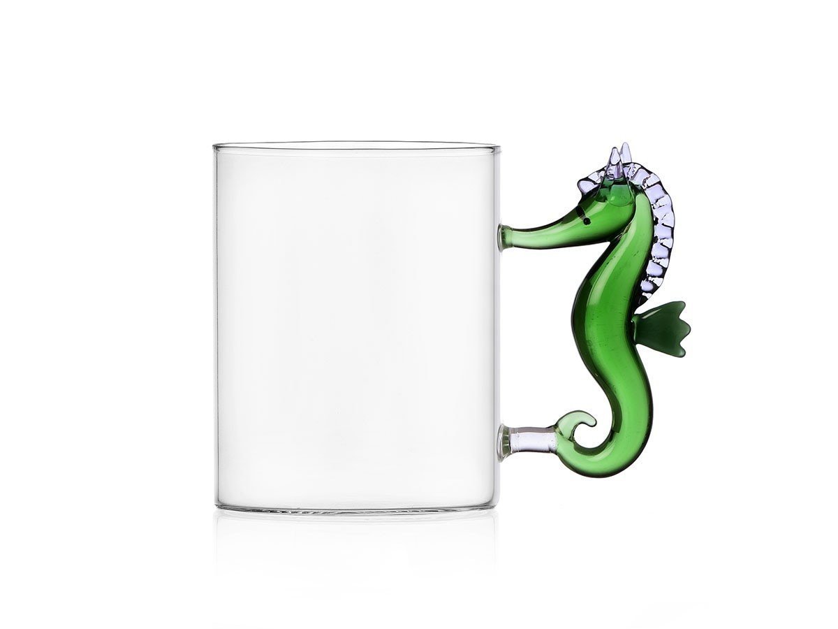 【イッケンドルフ ミラノ/ICHENDORF MILANO / GOODS】のMarine Garden Mug Seahorse Green / マリンガーデン マグ シーホース グリーン 450ml インテリア・キッズ・メンズ・レディースファッション・服の通販 founy(ファニー) 　ガラス　Glass, Glassware　ガーデン　Garden, Gardening　テーブル　Table, Dining Table　モチーフ　Motif, Design Theme　-|ID: prp329100004947239 ipo3291000000037128028