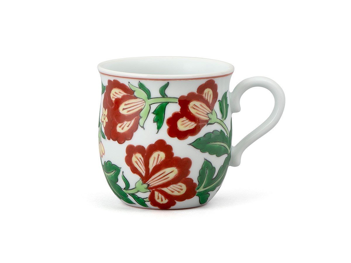 【源右衛門窯/Gen Emon Kiln / GOODS】の赤絵更紗唐花紋 マグカップ / 赤絵更紗唐花紋 No.5 マグカップ 人気、トレンドファッション・服の通販 founy(ファニー) 　送料無料　Free Shipping　おすすめ　Recommended / Our Picks　インド　Indian Textile　テーブル　Table, Dining Table　フォルム　Silhouette, Form　 other-1|ID: prp329100004947282 ipo3291000000037128188