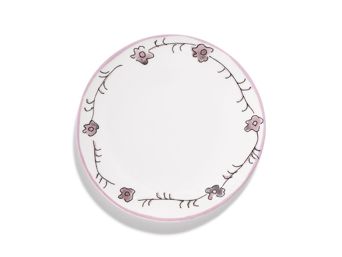 【セラックス/SERAX / GOODS】のMIDNIGHT FLOWERS by MARNI Dessert Plate Dark Viola / ミッドナイトフラワーズ バイ マルニ デザートプレート ダークビオラ 16cm インテリア・キッズ・メンズ・レディースファッション・服の通販 founy(ファニー) 　イタリア　Italy　イラスト　Illustration　オレンジ　Orange　テーブル　Table, Dining Table　デザート　Dessert, Sweet Treat　フォルム　Silhouette, Form　プレート　Plate, Dish　ラベンダー　Lavender　手描き　Hand-Drawn, Illustrated　皿　Plate, Dish　-|ID: prp329100004947293 ipo3291000000037128220