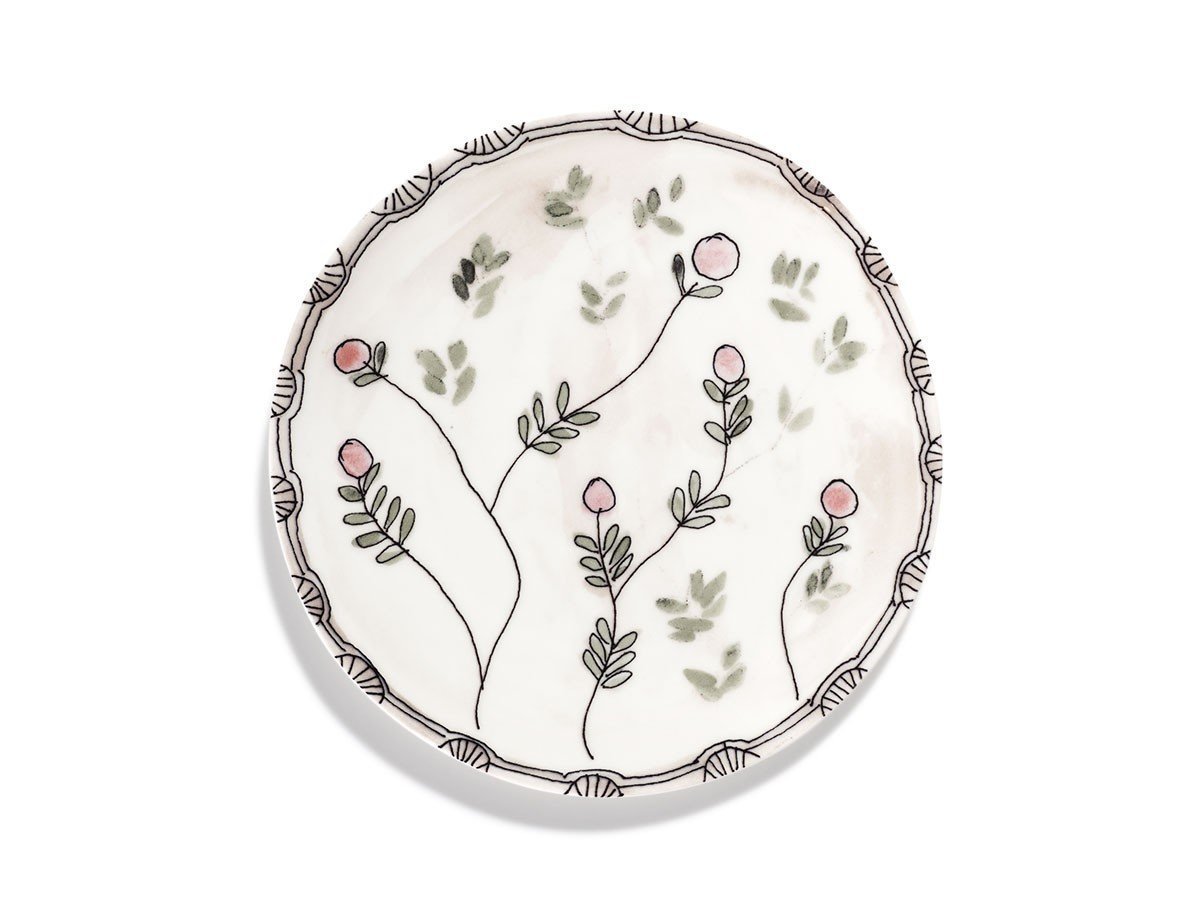 【セラックス/SERAX / GOODS】のMIDNIGHT FLOWERS by MARNI Breakfast Plate Mirtillo Nude / ミッドナイトフラワーズ バイ マルニ ブレックファーストプレート ミルティッロヌード 20cm 人気、トレンドファッション・服の通販 founy(ファニー) 　イタリア　Italy　イラスト　Illustration　オレンジ　Orange　テーブル　Table, Dining Table　フォルム　Silhouette, Form　プレート　Plate, Dish　ラベンダー　Lavender　手描き　Hand-Drawn, Illustrated　皿　Plate, Dish　 other-1|ID: prp329100004947296 ipo3291000000037128225