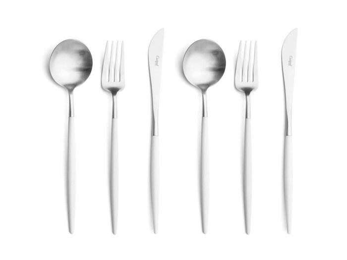 【クチポール/Cutipol / GOODS】のGOA Cutlery Set / ゴア ディナー6本セット(ホワイト × シルバー) インテリア・キッズ・メンズ・レディースファッション・服の通販 founy(ファニー) https://founy.com/ シルバー Silver, Metallic Silver シンプル Simple, Minimal テーブル Table, Dining Table フォルム Silhouette, Form 送料無料 Free Shipping エレガント 上品 Elegant |ID: prp329100004947400 ipo3291000000037128584