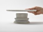 【ミシンポタリークリエーション/MISHIM POTTERY CREATION / GOODS】のfractal cake stand M hibi / フラクタル ケーキスタンド M(ヒビ) 皿は台座から外れるので、収納がしやすいだけでなく、残ったケーキなどをそのまま冷蔵庫へ入れることができ|ID: prp329100004947421 ipo3291000000037128703