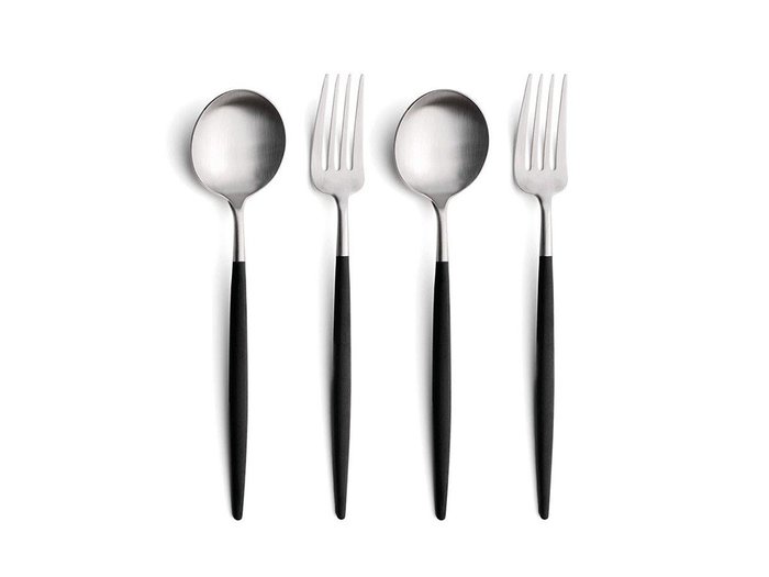 【クチポール/Cutipol / GOODS】のGOA Cutlery Set / ゴア ディナー4本セット(ブラック × シルバー) インテリア・キッズ・メンズ・レディースファッション・服の通販 founy(ファニー) https://founy.com/ シルバー Silver, Metallic Silver シンプル Simple, Minimal テーブル Table, Dining Table フォルム Silhouette, Form モダン Modern, Contemporary |ID: prp329100004947509 ipo3291000000037129107