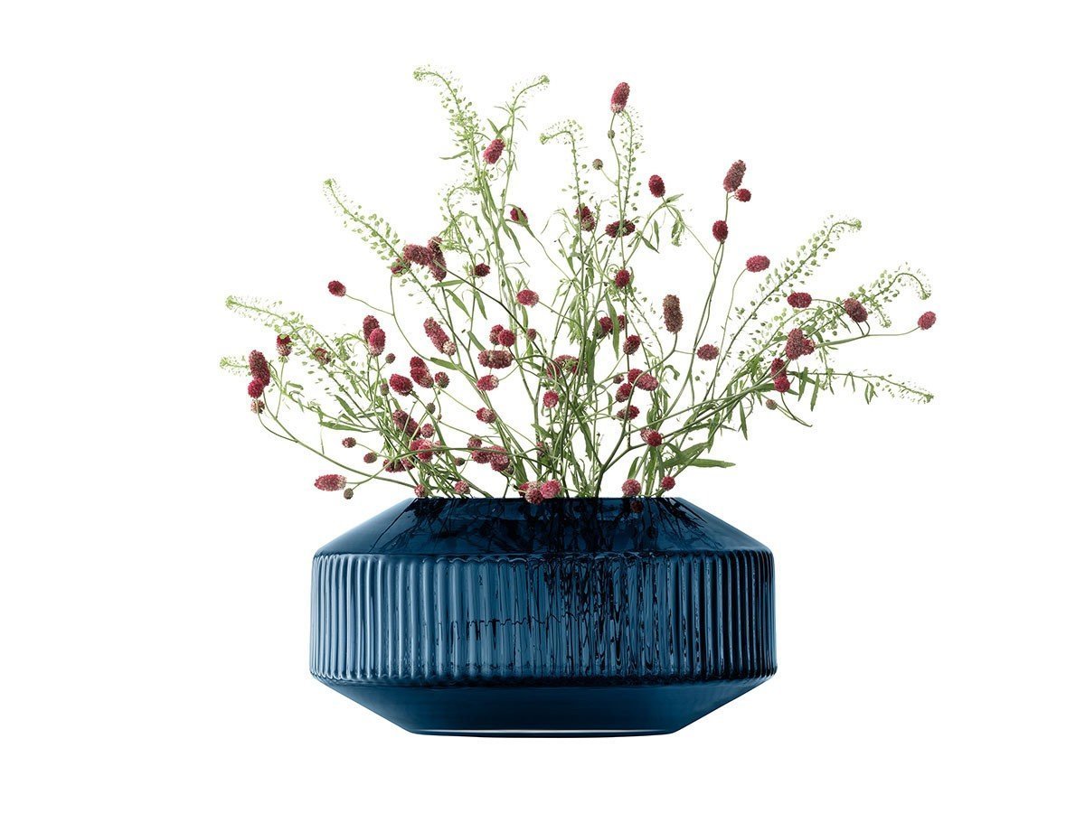 【エルエスエー インターナショナル/LSA international / GOODS】のROTUNDA WIDE VASE / ロタンダ ワイド ベース インテリア・キッズ・メンズ・レディースファッション・服の通販 founy(ファニー) 　送料無料　Free Shipping　テクスチャー　Texture, Textured Fabric　フラワー　Flower, Floral　モチーフ　Motif, Design Theme　ワイド　Wide, Wide Fit　ホーム・キャンプ・アウトドア・お取り寄せ　Home Living / Home & Lifestyle / Camping Gear / Outdoor Camping　家具・インテリア　Home Furniture & Interior. Stylish & Functional Living Spaces　その他 インテリア雑貨、家具　Home Decor & Furniture Extras　サファイア|ID: prp329100004947966 ipo3291000000037131251