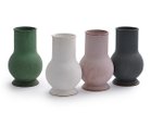 【ミシンポタリークリエーション/MISHIM POTTERY CREATION / GOODS】のStiLL flowervase / スティル フラワーベース(胡粉) 左から:千歳緑、胡粉(本商品)、胡桃、藍墨茶|ID: prp329100004947992 ipo3291000000037131453