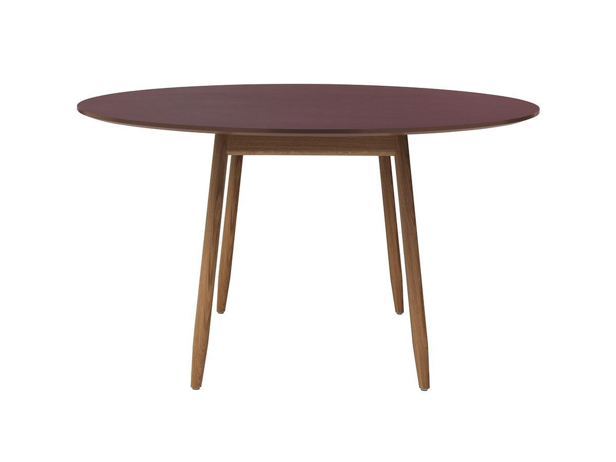 【マスプロダクションズ/MASSPRODUCTIONS / GOODS】のICHA TABLE ROUND / イチャ テーブル ラウンド インテリア・キッズ・メンズ・レディースファッション・服の通販 founy(ファニー) 　エレガント 上品　Elegant　スリム　Slim, Slim Fit　テーブル　Table, Dining Table　フレーム　Frame, Outline　ラウンド　Round, Round Neck　ホーム・キャンプ・アウトドア・お取り寄せ　Home Living / Home & Lifestyle / Camping Gear / Outdoor Camping　家具・インテリア　Home Furniture & Interior. Stylish & Functional Living Spaces　テーブル　Dining, Coffee & Side Tables　ダイニングテーブル・食卓テーブル　Dining Tables　バーガンディ × ナチュラルオーク|ID: prp329100004956453 ipo3291000000037190340