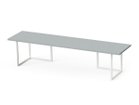【スティール/stiiilll / GOODS】のTable Set / テーブルセット メラミン天板 ハーフ + スチール脚 S 天板グレー、脚部ホワイト|ID: prp329100004956456 ipo3291000000037275491