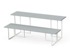【スティール/stiiilll / GOODS】のTable Set / テーブルセット メラミン天板 ハーフ + スチール脚 S サイズ違いの「メラミン天板 ハーフ + スチール脚 M」と組み合わせて、ディスプレイ棚としてもご使用|ID: prp329100004956456 ipo3291000000037275499