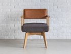 【イージーライフ/Easy Life / GOODS】のCAIN CHAIR / カイン 回転チェア 肘付(オーク材) 座面カバー:チャコールブラウン|ID: prp329100004960217 ipo3291000000037215987