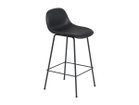 【ムート/MUUTO / GOODS】のFIBER COUNTER STOOL W. BACKREST TUBE BASE / ファイバーカウンタースツール バックレスト チューブベース カラー(座面レザー):リファインレザーブラック / ブラック|ID: prp329100004960219 ipo3291000000037216073