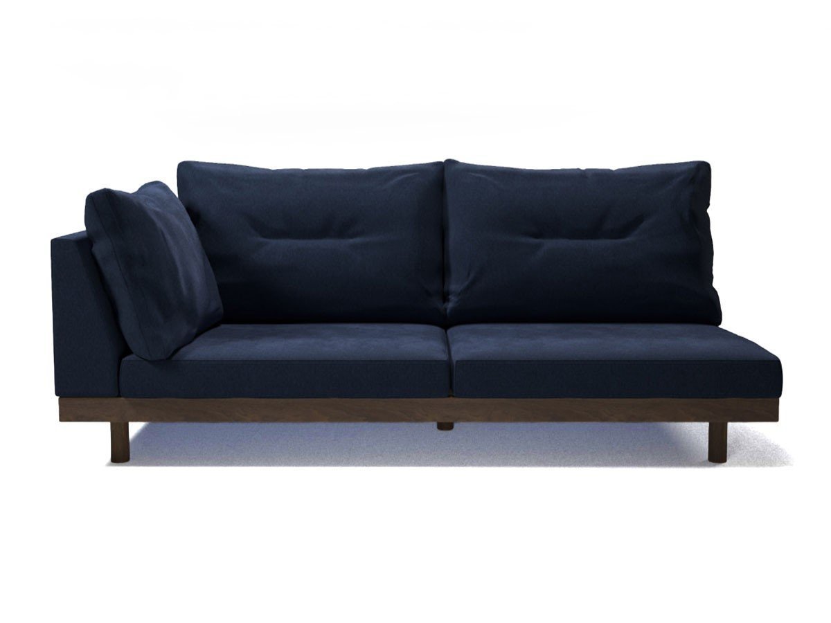 【マスターウォール/MASTERWAL / GOODS】のDANISH GRANDE SOFA / デニッシュ グランデ ソファ シングルアーム 3シーター199 インテリア・キッズ・メンズ・レディースファッション・服の通販 founy(ファニー) 　クッション　Cushion, Throw Pillow　フェザー　Feather, Feather Detail　ホーム・キャンプ・アウトドア・お取り寄せ　Home Living / Home & Lifestyle / Camping Gear / Outdoor Camping　家具・インテリア　Home Furniture & Interior. Stylish & Functional Living Spaces　ソファー　Couches & Sofas　張地:ペロンダ ネイビー(ファブリック3)、フレーム:ウォールナット、アーム位置:右アーム|ID: prp329100004963546 ipo3291000000037242445