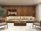 【マスターウォール/MASTERWAL / GOODS】のDANISH GRANDE SOFA / デニッシュ グランデ ソファ シングルアーム 3シーター199 張地:ドムス J32101トープ(ファブリック4)、フレーム:ウォールナット組合せ例|ID: prp329100004963546 ipo3291000000037242448