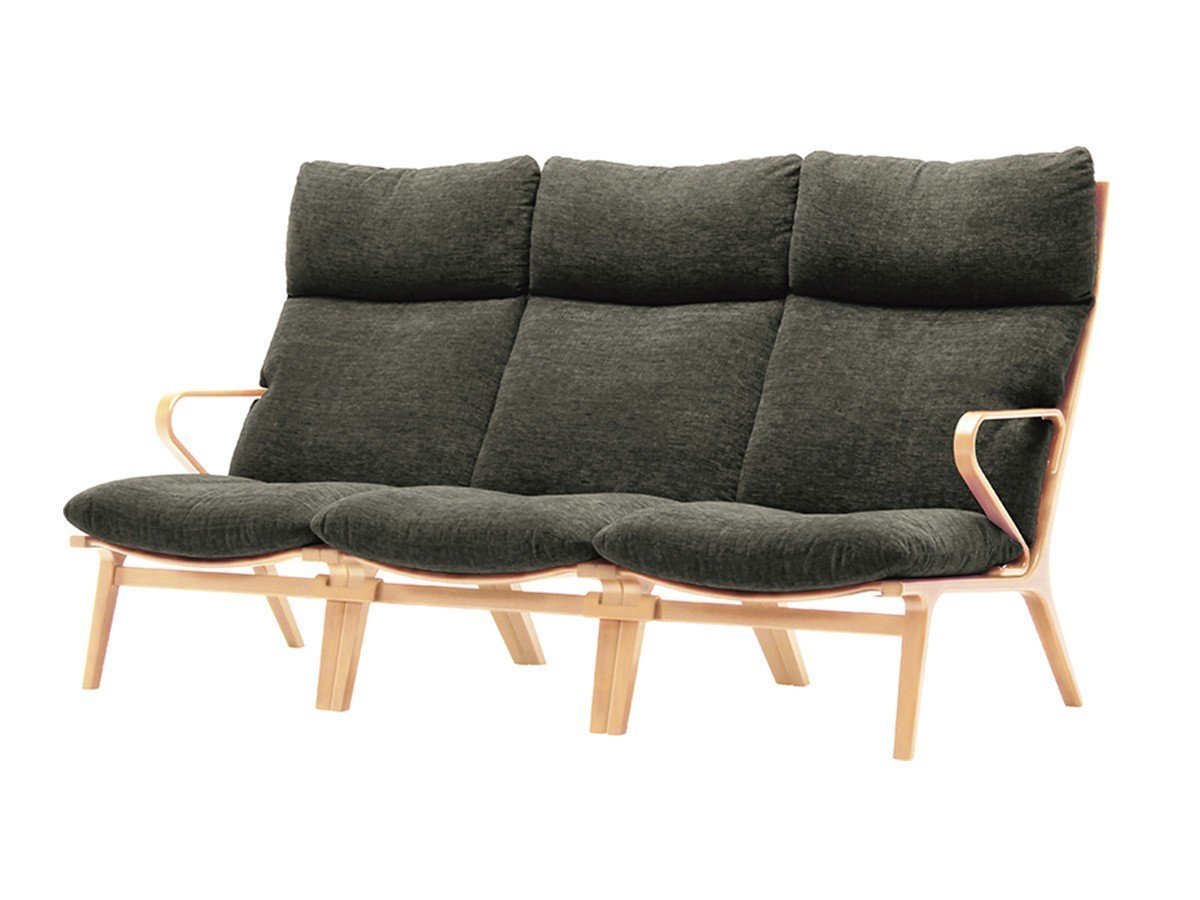【天童木工/Tendo Mokko / GOODS】のDAN Easy Chair / ダン イージーチェア 3シーター インテリア・キッズ・メンズ・レディースファッション・服の通販 founy(ファニー) 　クッション　Cushion, Throw Pillow　シンプル　Simple, Minimal　フレーム　Frame, Outline　ホーム・キャンプ・アウトドア・お取り寄せ　Home Living / Home & Lifestyle / Camping Gear / Outdoor Camping　家具・インテリア　Home Furniture & Interior. Stylish & Functional Living Spaces　その他 インテリア雑貨、家具　Home Decor & Furniture Extras　張地:カッセル C0595 グレー(グレードC)、フレームナチュラル|ID: prp329100004963552 ipo3291000000037242482
