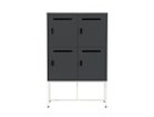 【ワークプラス/Work Plus / GOODS】のFLEX-WIZ STORAGE DOOR / フレックスウィズ ストレージ ドア(スチール脚) 本体ブラック、脚部ホワイト、サイズ:4ドア|ID: prp329100004963579 ipo3291000000037242732