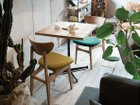 【スウィッチ/SWITCH / GOODS】のKarl dining chair / カール ダイニングチェア 張地:[前]F-42 リボン マスタード、[奥]F-42 リボン グリーン、フレーム:ミディアムブラ|ID: prp329100004967552 ipo3291000000037260003
