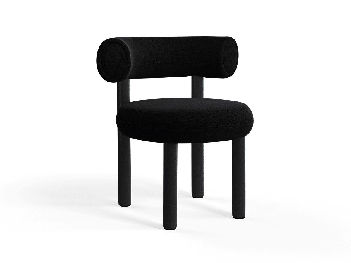【トム ディクソン/Tom Dixon / GOODS】のFat Dining Chair Wood / ファット ダイニングチェア 木脚 インテリア・キッズ・メンズ・レディースファッション・服の通販 founy(ファウニー) 　送料無料　Free Shipping　クッション　Cushion, Throw Pillow　フォルム　Silhouette, Form　ホーム・キャンプ・アウトドア・お取り寄せ　Home Living / Home & Lifestyle / Camping Gear / Outdoor Camping　家具・インテリア　Home Furniture & Interior. Stylish & Functional Living Spaces　チェア・椅子　Seating & Chairs　ダイニングチェア・木製チェア　Dining Chairs　張地:ハリンダル 65 0190(CAT2)、フレームブラック|ID: prp329100004967741 ipo3291000000037260795