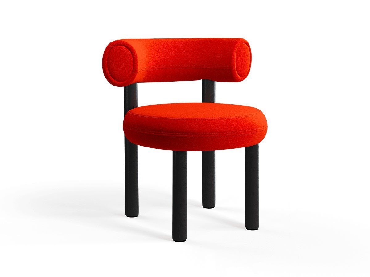 【トム ディクソン/Tom Dixon / GOODS】のFat Dining Chair Wood / ファット ダイニングチェア 木脚 インテリア・キッズ・メンズ・レディースファッション・服の通販 founy(ファウニー) 　送料無料　Free Shipping　クッション　Cushion, Throw Pillow　フォルム　Silhouette, Form　ホーム・キャンプ・アウトドア・お取り寄せ　Home Living / Home & Lifestyle / Camping Gear / Outdoor Camping　家具・インテリア　Home Furniture & Interior. Stylish & Functional Living Spaces　チェア・椅子　Seating & Chairs　ダイニングチェア・木製チェア　Dining Chairs　張地:ハリンダル 65 0600(CAT2)、フレームブラック|ID: prp329100004967741 ipo3291000000037260796
