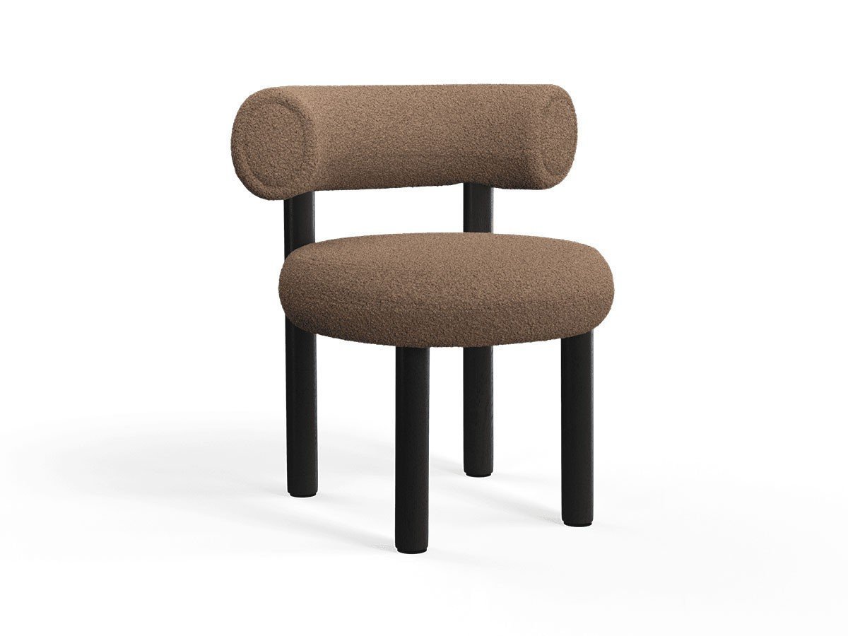 【トム ディクソン/Tom Dixon / GOODS】のFat Dining Chair Wood / ファット ダイニングチェア 木脚 インテリア・キッズ・メンズ・レディースファッション・服の通販 founy(ファウニー) 　送料無料　Free Shipping　クッション　Cushion, Throw Pillow　フォルム　Silhouette, Form　ホーム・キャンプ・アウトドア・お取り寄せ　Home Living / Home & Lifestyle / Camping Gear / Outdoor Camping　家具・インテリア　Home Furniture & Interior. Stylish & Functional Living Spaces　チェア・椅子　Seating & Chairs　ダイニングチェア・木製チェア　Dining Chairs　張地:エル 0280(CAT4)、フレームブラック|ID: prp329100004967741 ipo3291000000037260803