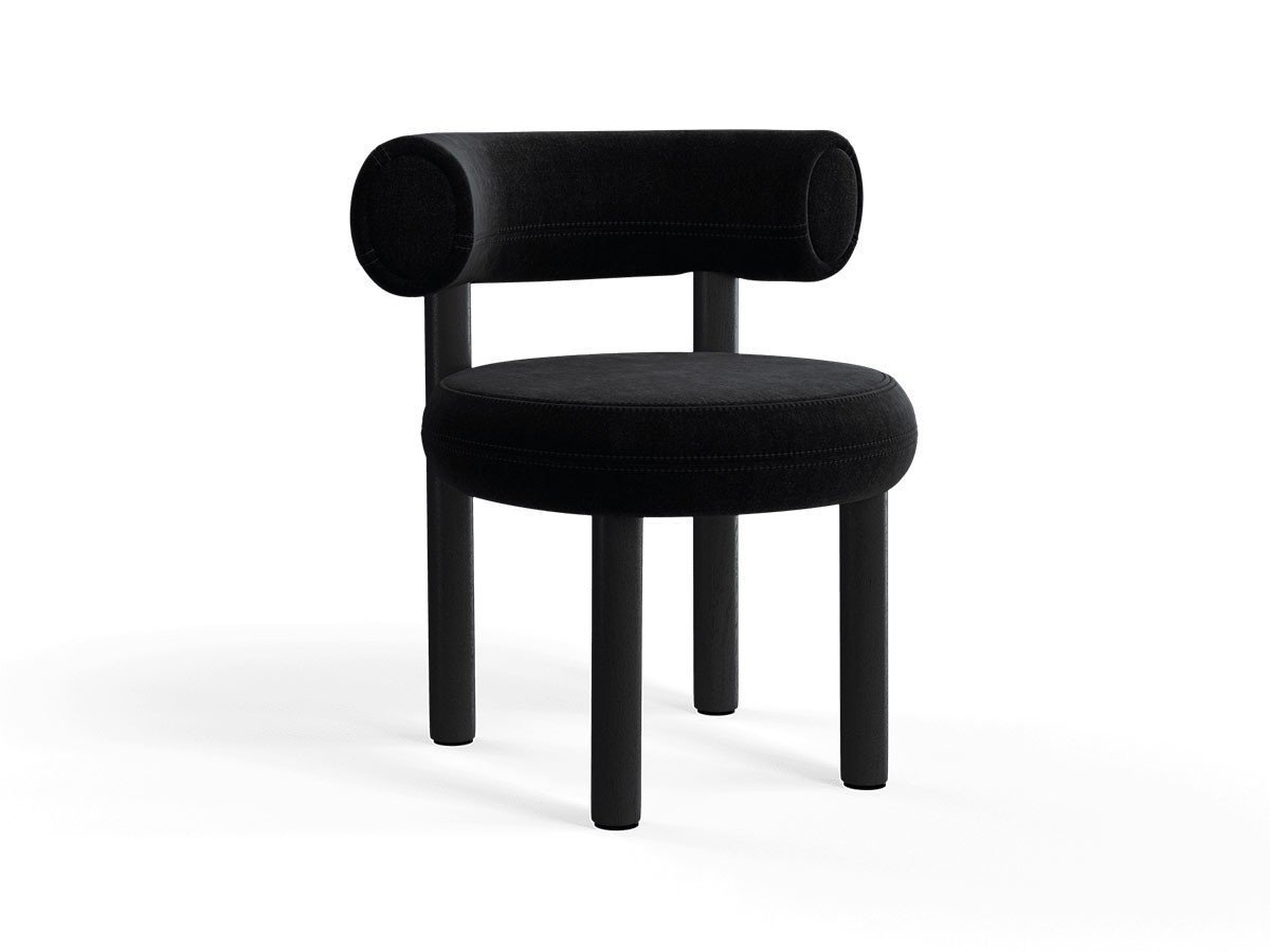 【トム ディクソン/Tom Dixon / GOODS】のFat Dining Chair Wood / ファット ダイニングチェア 木脚 インテリア・キッズ・メンズ・レディースファッション・服の通販 founy(ファウニー) 　送料無料　Free Shipping　クッション　Cushion, Throw Pillow　フォルム　Silhouette, Form　ホーム・キャンプ・アウトドア・お取り寄せ　Home Living / Home & Lifestyle / Camping Gear / Outdoor Camping　家具・インテリア　Home Furniture & Interior. Stylish & Functional Living Spaces　チェア・椅子　Seating & Chairs　ダイニングチェア・木製チェア　Dining Chairs　張地:ジェントル2 0193(CAT5)、フレームブラック|ID: prp329100004967741 ipo3291000000037260804