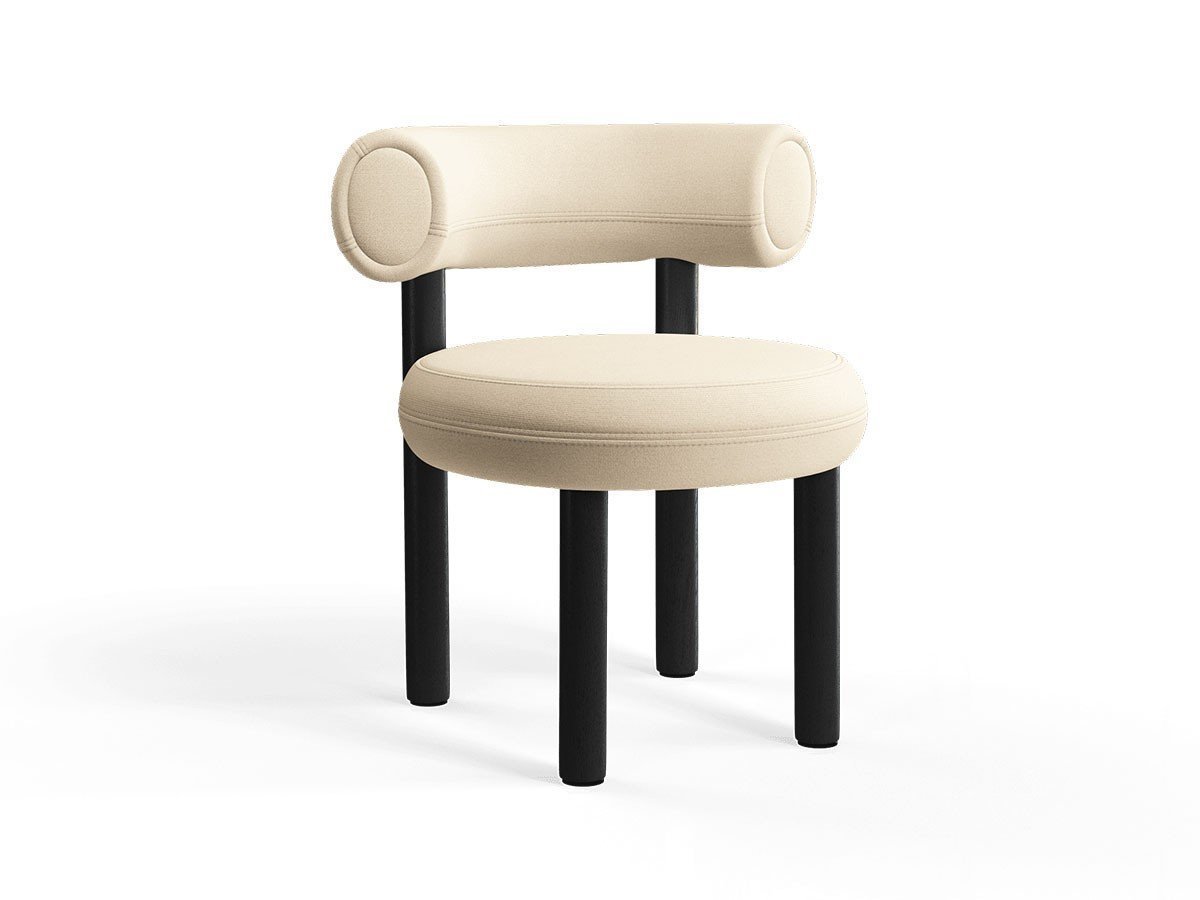 【トム ディクソン/Tom Dixon / GOODS】のFat Dining Chair Wood / ファット ダイニングチェア 木脚 インテリア・キッズ・メンズ・レディースファッション・服の通販 founy(ファウニー) 　送料無料　Free Shipping　クッション　Cushion, Throw Pillow　フォルム　Silhouette, Form　ホーム・キャンプ・アウトドア・お取り寄せ　Home Living / Home & Lifestyle / Camping Gear / Outdoor Camping　家具・インテリア　Home Furniture & Interior. Stylish & Functional Living Spaces　チェア・椅子　Seating & Chairs　ダイニングチェア・木製チェア　Dining Chairs　張地:ハリンダル 65 0100(CAT2)、フレームブラック|ID: prp329100004967741 ipo3291000000037260809