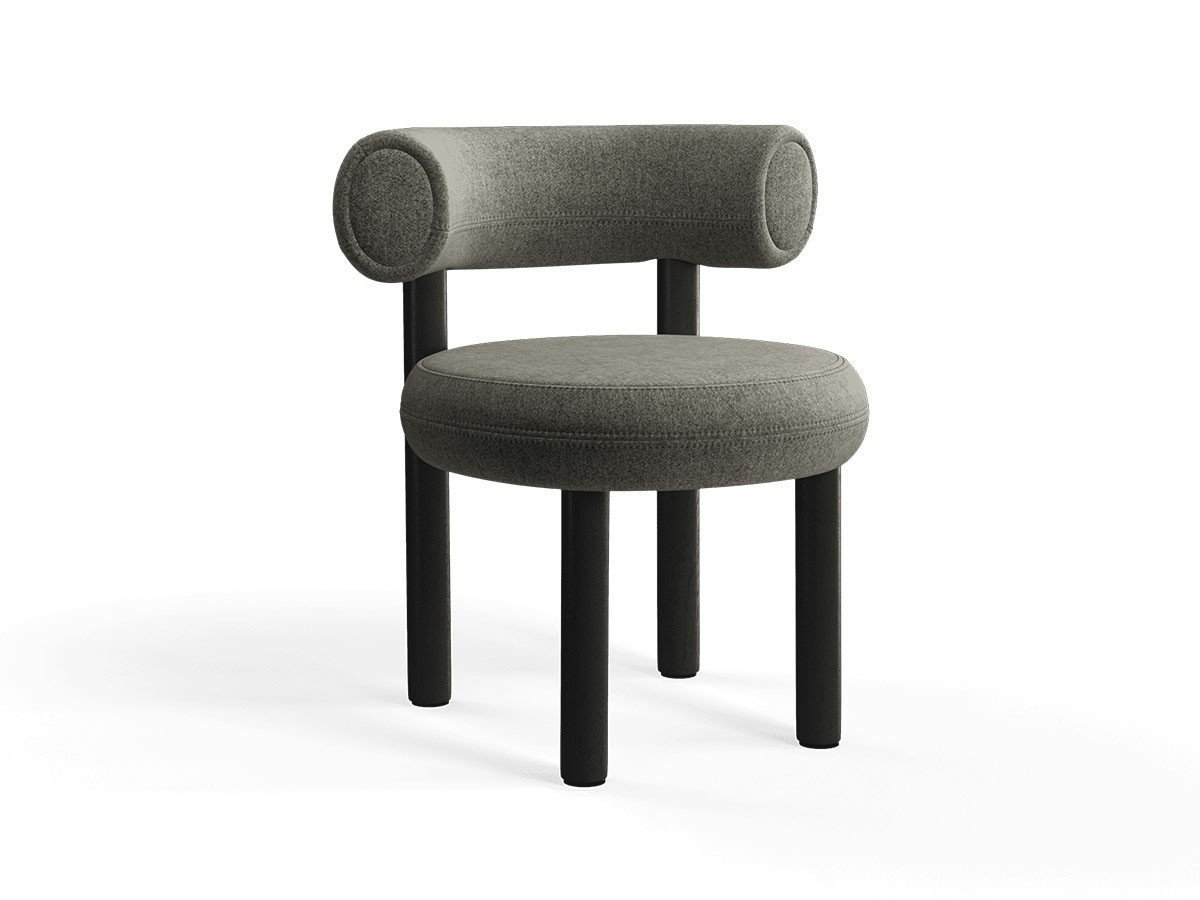 【トム ディクソン/Tom Dixon / GOODS】のFat Dining Chair Wood / ファット ダイニングチェア 木脚 インテリア・キッズ・メンズ・レディースファッション・服の通販 founy(ファウニー) 　送料無料　Free Shipping　クッション　Cushion, Throw Pillow　フォルム　Silhouette, Form　ホーム・キャンプ・アウトドア・お取り寄せ　Home Living / Home & Lifestyle / Camping Gear / Outdoor Camping　家具・インテリア　Home Furniture & Interior. Stylish & Functional Living Spaces　チェア・椅子　Seating & Chairs　ダイニングチェア・木製チェア　Dining Chairs　張地:メランジェナップ 0111(CAT3)、フレームブラック|ID: prp329100004967741 ipo3291000000037260814