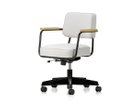 【ヴィトラ/Vitra / GOODS】のFauteuil Direction Pivotant / フォトゥイユ ディレクション ピヴォタン 大人の最旬トレンドファッション＆コーディネート founy(ファウニー) 送料無料 Free Shipping ファブリック Fabric, Textile フランス France, French ワーク Workwear, Utility Style ホーム・キャンプ・アウトドア・お取り寄せ Home Living / Home & Lifestyle / Camping Gear / Outdoor Camping 家具・インテリア Home Furniture & Interior. Stylish & Functional Living Spaces チェア・椅子 Seating & Chairs オフィスチェア・在宅ワーク用チェア Office & Desk Chairs thumbnail 張地:ツイル 08 パール(ファブリック F60)、フレーム:ディープブラック、アーム:ナチュラルオ|ID: prp329100004967796 ipo3291000000037260973