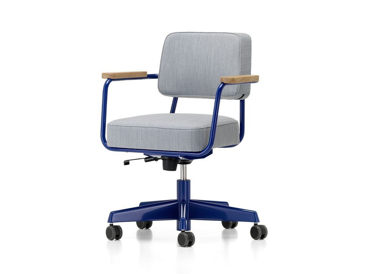 【ヴィトラ/Vitra / GOODS】のFauteuil Direction Pivotant / フォトゥイユ ディレクション ピヴォタン インテリア・キッズ・メンズ・レディースファッション・服の通販 founy(ファウニー) 　送料無料　Free Shipping　ファブリック　Fabric, Textile　フランス　France, French　ワーク　Workwear, Utility Style　ホーム・キャンプ・アウトドア・お取り寄せ　Home Living / Home & Lifestyle / Camping Gear / Outdoor Camping　家具・インテリア　Home Furniture & Interior. Stylish & Functional Living Spaces　チェア・椅子　Seating & Chairs　オフィスチェア・在宅ワーク用チェア　Office & Desk Chairs　張地:トレス 06 アイスグレーメランジュ(ファブリック F80)、フレーム:ブルーマルクール、アー|ID: prp329100004967796 ipo3291000000037260975