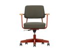【ヴィトラ/Vitra / GOODS】のFauteuil Direction Pivotant / フォトゥイユ ディレクション ピヴォタン 大人の最旬トレンドファッション＆コーディネート founy(ファウニー) 送料無料 Free Shipping ファブリック Fabric, Textile フランス France, French ワーク Workwear, Utility Style ホーム・キャンプ・アウトドア・お取り寄せ Home Living / Home & Lifestyle / Camping Gear / Outdoor Camping 家具・インテリア Home Furniture & Interior. Stylish & Functional Living Spaces チェア・椅子 Seating & Chairs オフィスチェア・在宅ワーク用チェア Office & Desk Chairs thumbnail 張地:ボロ 02 ダークグレー(ファブリック F60) 、フレーム:ジャパニーズレッド、アーム:ナチ|ID: prp329100004967796 ipo3291000000037260977