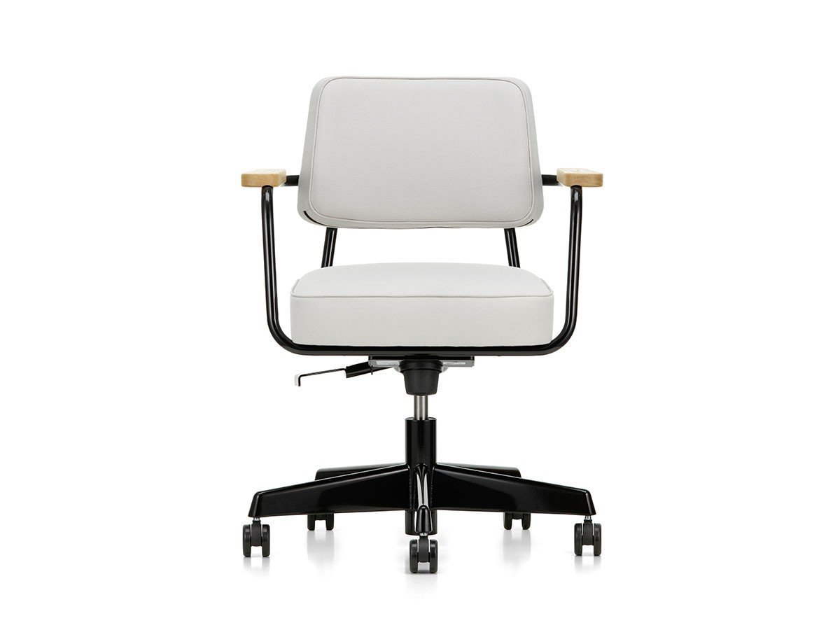 【ヴィトラ/Vitra / GOODS】のFauteuil Direction Pivotant / フォトゥイユ ディレクション ピヴォタン インテリア・キッズ・メンズ・レディースファッション・服の通販 founy(ファウニー) 　送料無料　Free Shipping　ファブリック　Fabric, Textile　フランス　France, French　ワーク　Workwear, Utility Style　ホーム・キャンプ・アウトドア・お取り寄せ　Home Living / Home & Lifestyle / Camping Gear / Outdoor Camping　家具・インテリア　Home Furniture & Interior. Stylish & Functional Living Spaces　チェア・椅子　Seating & Chairs　オフィスチェア・在宅ワーク用チェア　Office & Desk Chairs　張地:ツイル 08 パール(ファブリック F60)、フレーム:ディープブラック、アーム:ナチュラルオ|ID: prp329100004967796 ipo3291000000037260980