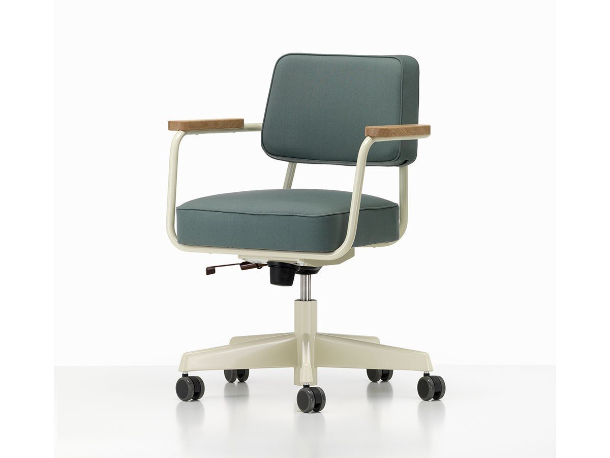 【ヴィトラ/Vitra / GOODS】のFauteuil Direction Pivotant / フォトゥイユ ディレクション ピヴォタン インテリア・キッズ・メンズ・レディースファッション・服の通販 founy(ファウニー) 　送料無料　Free Shipping　ファブリック　Fabric, Textile　フランス　France, French　ワーク　Workwear, Utility Style　ホーム・キャンプ・アウトドア・お取り寄せ　Home Living / Home & Lifestyle / Camping Gear / Outdoor Camping　家具・インテリア　Home Furniture & Interior. Stylish & Functional Living Spaces　チェア・椅子　Seating & Chairs　オフィスチェア・在宅ワーク用チェア　Office & Desk Chairs　張地:ツイル 17 グリーングレー(ファブリック F60)、フレーム:ブランコロンブ、アーム:ナチュ|ID: prp329100004967796 ipo3291000000037260981