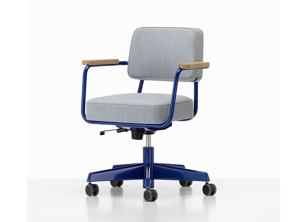 【ヴィトラ/Vitra / GOODS】のFauteuil Direction Pivotant / フォトゥイユ ディレクション ピヴォタン インテリア・キッズ・メンズ・レディースファッション・服の通販 founy(ファウニー) 　送料無料　Free Shipping　ファブリック　Fabric, Textile　フランス　France, French　ワーク　Workwear, Utility Style　ホーム・キャンプ・アウトドア・お取り寄せ　Home Living / Home & Lifestyle / Camping Gear / Outdoor Camping　家具・インテリア　Home Furniture & Interior. Stylish & Functional Living Spaces　チェア・椅子　Seating & Chairs　オフィスチェア・在宅ワーク用チェア　Office & Desk Chairs　張地:トレス 06 アイスグレーメランジュ(ファブリック F80)、フレーム:ブルーマルクール、アー|ID: prp329100004967796 ipo3291000000037260983