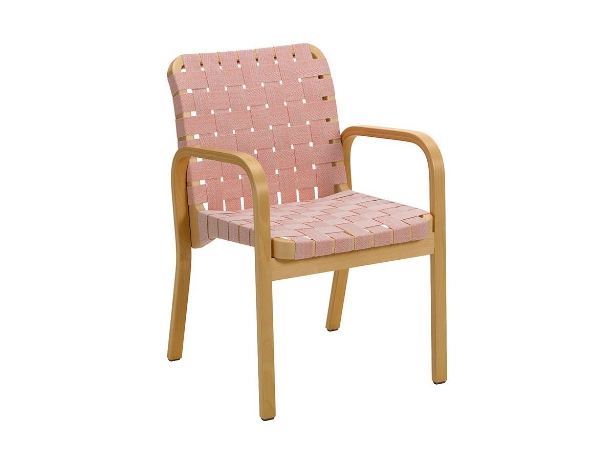 【アルテック/artek / GOODS】のARMCHAIR 45 / アームチェア 45(リネンウェビングテープ / カバーなしアーム) インテリア・キッズ・メンズ・レディースファッション・服の通販 founy(ファウニー) 　キルティング　Quilted, Quilting　コレクション　Collection, Seasonal Line　シンプル　Simple, Minimal　テーブル　Table, Dining Table　デスク　Desk, Work Desk　フレーム　Frame, Outline　リラックス　Relax, Relaxed Fit　送料無料　Free Shipping　ホーム・キャンプ・アウトドア・お取り寄せ　Home Living / Home & Lifestyle / Camping Gear / Outdoor Camping　家具・インテリア　Home Furniture & Interior. Stylish & Functional Living Spaces　チェア・椅子　Seating & Chairs　ダイニングチェア・木製チェア　Dining Chairs　ホーム・キャンプ・アウトドア・お取り寄せ　Home Living / Home & Lifestyle / Camping Gear / Outdoor Camping　家具・インテリア　Home Furniture & Interior. Stylish & Functional Living Spaces　チェア・椅子　Seating & Chairs　アームチェア・アクセントチェア　Armchairs & Accent Chairs　本体:ハニーステイン / 背座:ナチュラル / レッド|ID: prp329100004967932 ipo3291000000037261458
