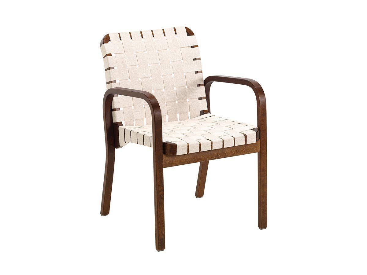 【アルテック/artek / GOODS】のARMCHAIR 45 / アームチェア 45(リネンウェビングテープ / カバーなしアーム) インテリア・キッズ・メンズ・レディースファッション・服の通販 founy(ファウニー) 　キルティング　Quilted, Quilting　コレクション　Collection, Seasonal Line　シンプル　Simple, Minimal　テーブル　Table, Dining Table　デスク　Desk, Work Desk　フレーム　Frame, Outline　リラックス　Relax, Relaxed Fit　送料無料　Free Shipping　ホーム・キャンプ・アウトドア・お取り寄せ　Home Living / Home & Lifestyle / Camping Gear / Outdoor Camping　家具・インテリア　Home Furniture & Interior. Stylish & Functional Living Spaces　チェア・椅子　Seating & Chairs　ダイニングチェア・木製チェア　Dining Chairs　ホーム・キャンプ・アウトドア・お取り寄せ　Home Living / Home & Lifestyle / Camping Gear / Outdoor Camping　家具・インテリア　Home Furniture & Interior. Stylish & Functional Living Spaces　チェア・椅子　Seating & Chairs　アームチェア・アクセントチェア　Armchairs & Accent Chairs　本体:ウォルナットステイン / 背座:ナチュラル / ホワイト|ID: prp329100004967932 ipo3291000000037261459