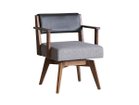 【イージーライフ/Easy Life / GOODS】のCAIN CHAIR / カイン 回転チェア 肘付(ウォールナット材) 張地:PVCブラック × ICグレー、座面カバー:不要|ID: prp329100004967966 ipo3291000000037261576